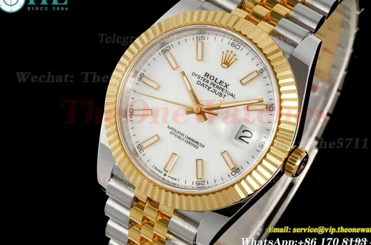 Datejust Dial White Jub 126333 SH3235 ARF YG 41mm SS 0509